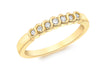 9ct Yellow Gold 0.15t Diamond 7-Stone Ring