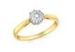 9ct Yellow Gold 0.02t Single Set Diamond Star Ring