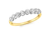 9ct 2-Colour Gold 0.15t Diamond Heart Ring