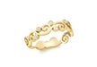 9ct Yellow Gold 0.05t Diamond Swirl Band Ring