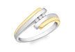 9ct 2-Colour Gold 0.06t Diamond 3-Stone Ring