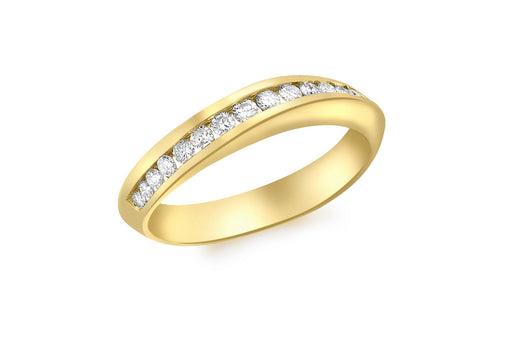 9ct Yellow Gold 0.25t Diamond 'Roll-Over' Ring