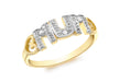 9ct Yellow Gold 0.02ct Diamond Set 'Mum' Ring