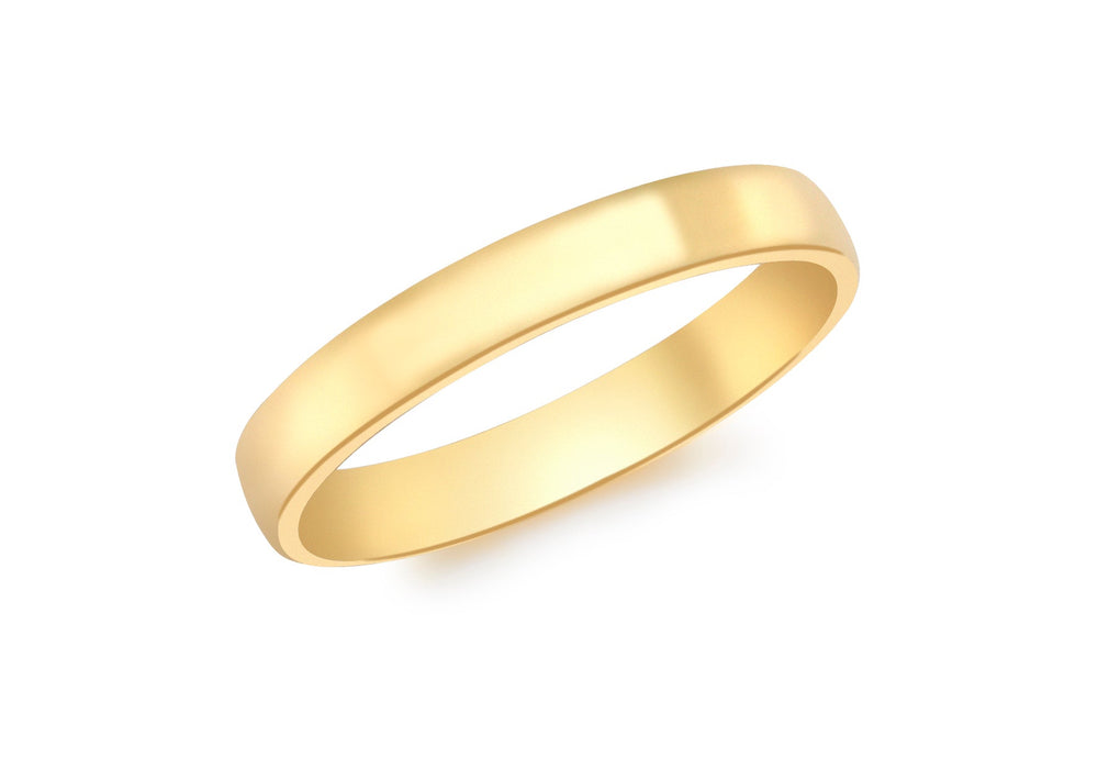 9ct Yellow Gold 3mm Court Ring