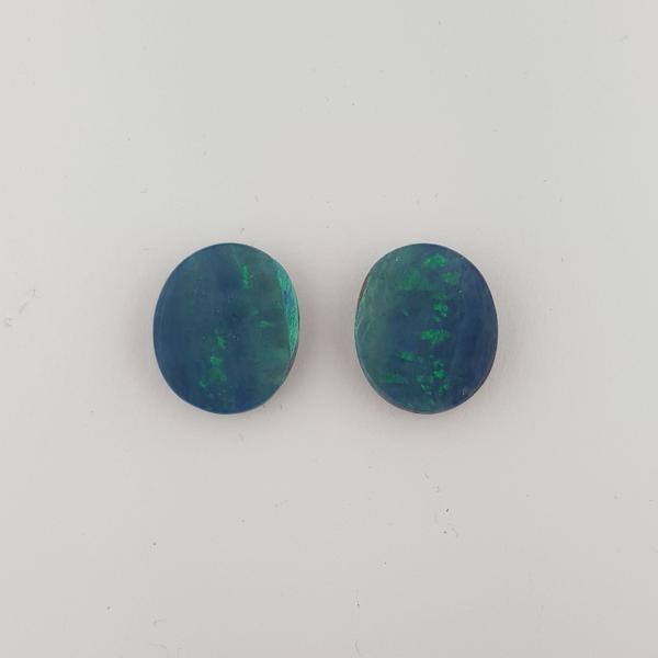 11.33ct Pair of Oval Shape Opal Doublets 15x12mm - Dynagem 