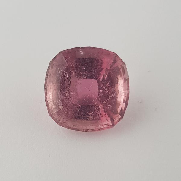 7.58ct Cushion Cut Pink Tourmaline 12mm - Dynagem 