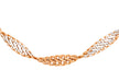 9ct Rose and White Gold Twist Curb Chain 41m/16"9