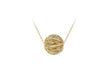 9ct 2-Tone Gold Diamond Cut Lace Style 14.5mm x 15mm Ball Adjustable Necklace  41m/16"-44.5m/17.5"9