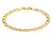 9ct 2-Colour Gold Textured Double Curb Bracelet 18m/7"9