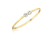 9ct 2-Colour Gold Kiss Band Bangle