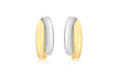 9ct 2-Colour Gold Crossover Stud Earrings