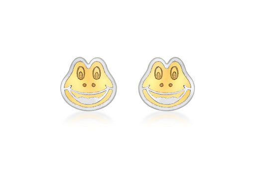 9ct 2-Colour Gold Frog Fae Stud Earrings