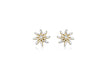 9ct 2-Colour Gold Star and Zirconia  Stud Earrings