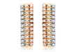 9ct 3-Colour Gold 0.40t Diamond 3-Row Earrings