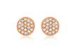 9ct Rose Gold 0.10ct Diamond Pave Set 5mm Round Stud Earrings