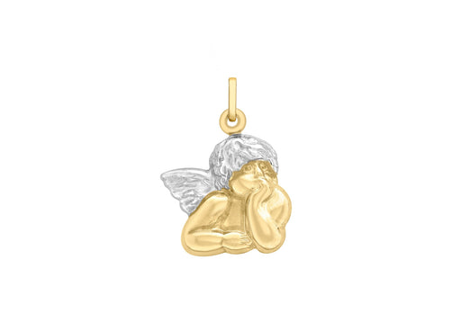 9ct 2-Colour Gold Cherub Pendant