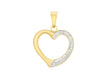 9ct 2-Colour Gold Open-Heart Pendant