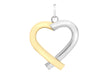 9ct 2-Colour Gold Tube Heart Pendant