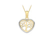 9ct 2-Tone Gold 13.4mm x 18mm 'Tree of Life' Pendant