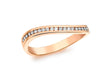 9ct Rose Gold 0.15t Channel Set Diamond Wave Eternity Ring