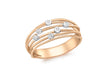 9ct Rose Gold 0.05t Diamond Twist Band Ring