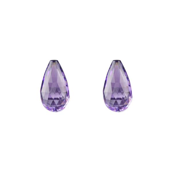 30.35ct Amethyst Briolette Pair 18x11mm - Dynagem 
