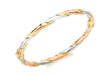 9ct 3-Colour Gold Twist Bangle