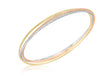 9ct 3-Colour Gold 5.5mm Diamond Cut Russian Bangle