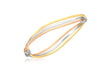 9ct 3-Colour Gold Wave Bangle