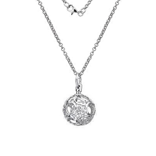Openwork Sphere Necklace, Hand-Set With A Diamond Accent