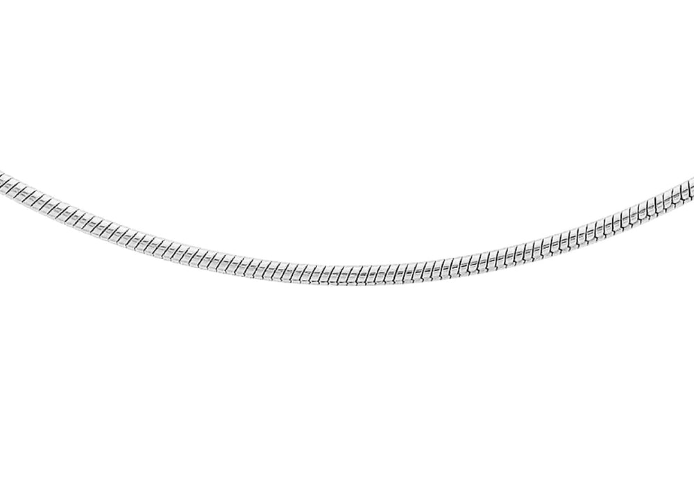 9ct White Gold 50 Round Snake Chain 41m/16"9