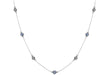9ct White Gold Pearl and Snake Chain Necklace 46cm/18" - Dynagem 