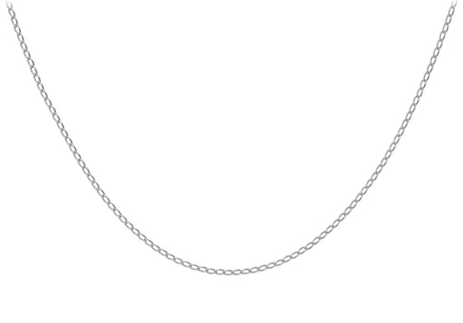 9ct White Gold Open Curb Chain