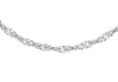 9ct White Gold 20 Twist Curb Chain 41m/16"9