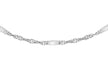 9ct White Gold 20 Twist Bar Curb Chain 41m/16"9