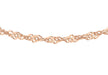 9ct Rose Gold 20 Twist Curb 46m/18"9