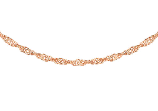 9ct Rose Gold 2.3mm Twist Curb Chain 46m/18"9