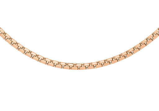 9ct Rose Gold 36 Diamond Cut Box Belcher  Chain 41m/16"9