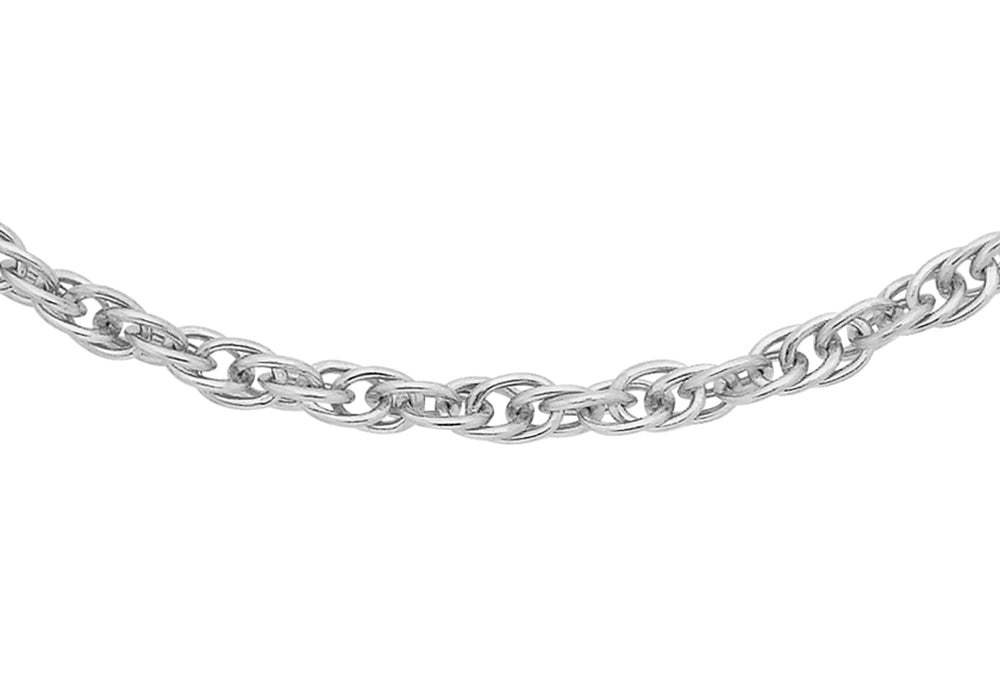 9ct White Gold Prince of Wales Necklace Chain