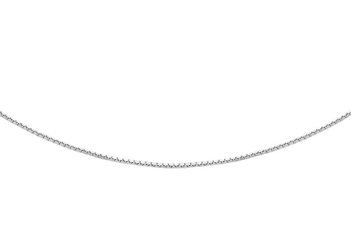 9ct White Gold 10 Mirror Box Chain 41m/16"9