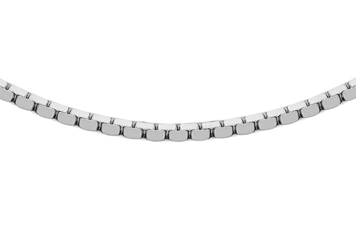 9ct White Gold 40 Mirror Box Chain 41m/16"9