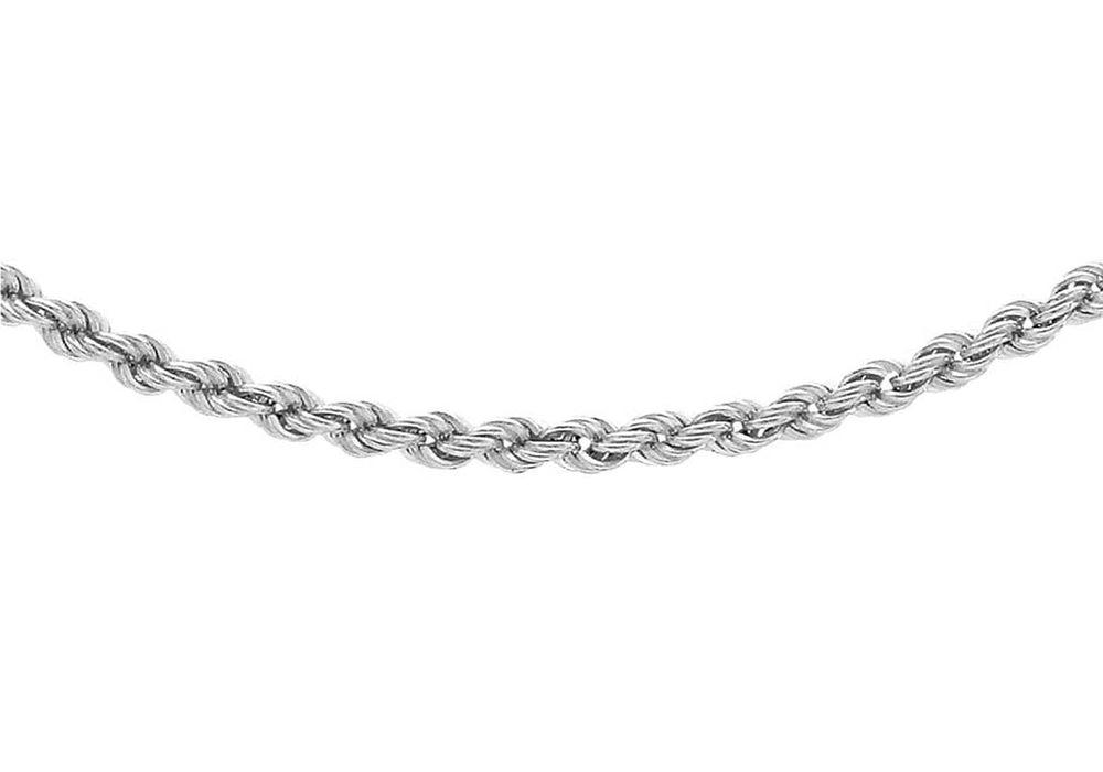 9ct White Gold 60 Hollow Rope Chain 46m/18''9