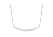 9ct White Gold 3mm x 41mm urved Bar Adjustable Necklace  41m/16"- 43m/17"9