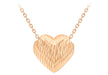 9ct Rose Gold Diamond Cut Sliding Heart Necklace