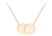 9ct Rose Gold Double-Disc Adjustable Necklace