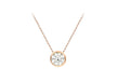 9ct Rose Gold Zirconia  6.7mm Slider Adjustable Necklace  41m/16"-46m/18"9