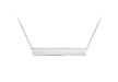 9ct White Gold 35mm x 5mm Horizontal Bar Adjustable Necklace  41m/16"-43m/17"9