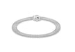 9ct White Gold Diamond Cut Six String Ball Chain Bracelet 19m/7.5"9