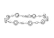 9ct White Gold 0.50ct Diamond Circle Bar Bracelet 18m/7"9