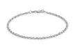 9ct White Gold 40 Diamond Cut Prince of Wales Bracelet 18m/7"9